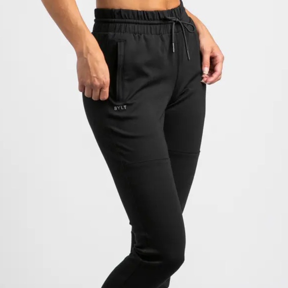 BYLT Premium Basics Joggers Black Weekend Athleisure Workout Wicking Comfortable - Picture 2 of 9